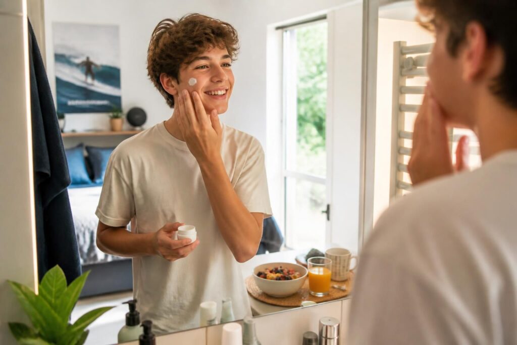 La routine du matin d’un ado : soin, petit-déj et bonne humeur