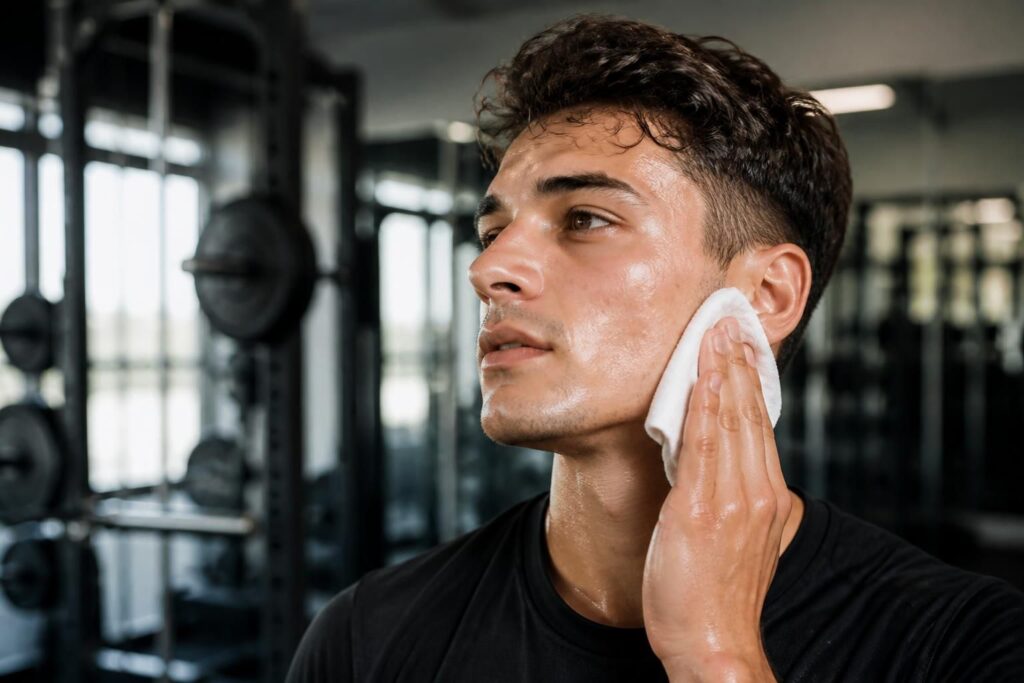 Sport, transpiration et boutons : bien nettoyer sa peau après l’effort