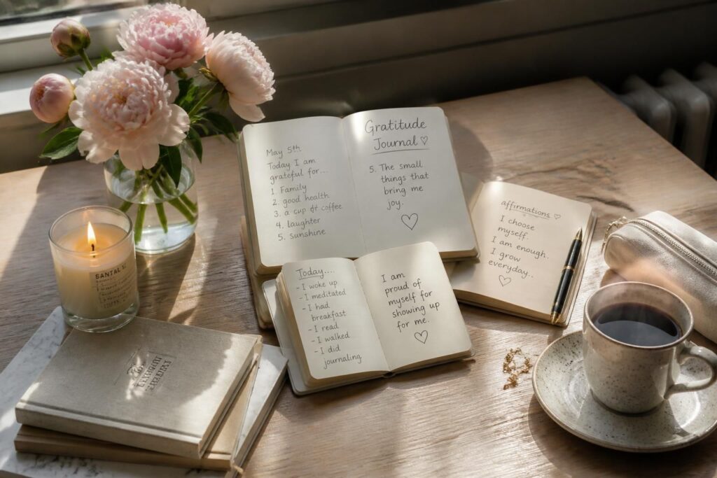 découvrez comment le journaling et la pratique de la gratitude avec de petits carnets peuvent transformer votre bien-être au quotidien grâce à de grands effets positifs.