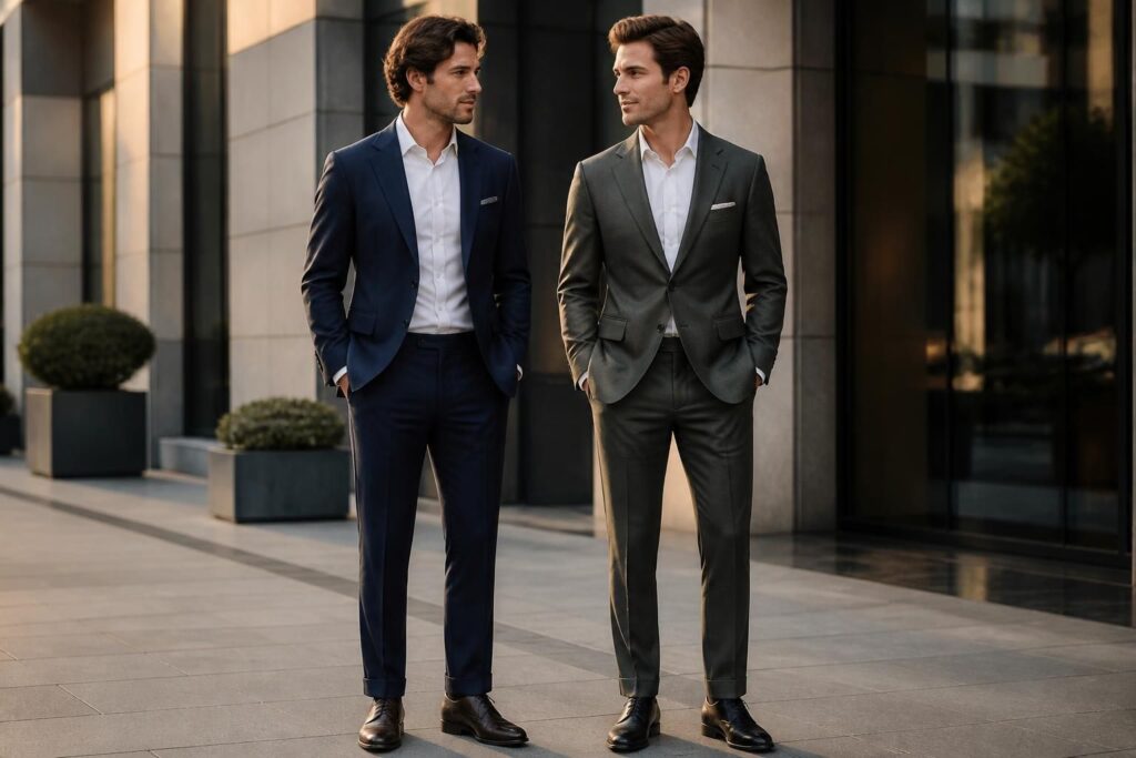 découvrez comment choisir le pantalon de costume idéal, avec ou sans revers, en fonction de votre style et des tendances actuelles de la mode.