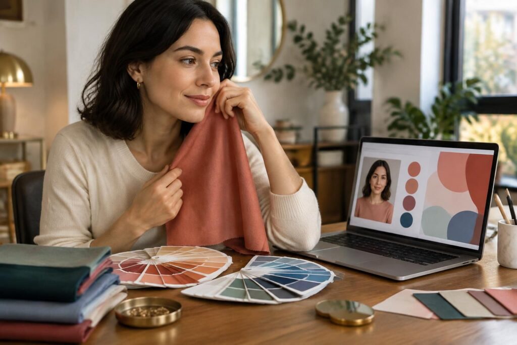 découvrez comment réaliser un test d’analyse de couleurs en ligne pour identifier votre palette idéale et choisir les teintes qui vous mettent en valeur.