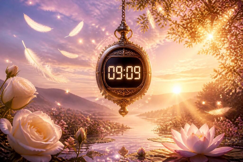 découvrez la signification spirituelle de l'heure miroir 09h09 et les messages d'amour qu'elle véhicule pour guider votre vie sentimentale.