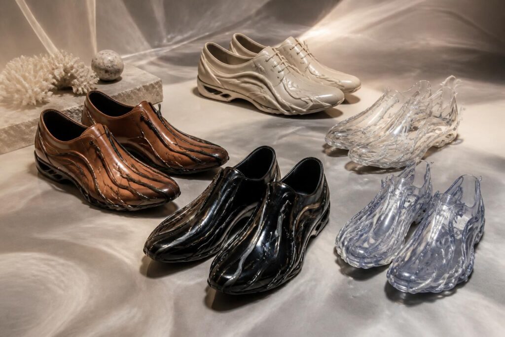 Méduse chaussures homme : modèles cuir et options transparentes