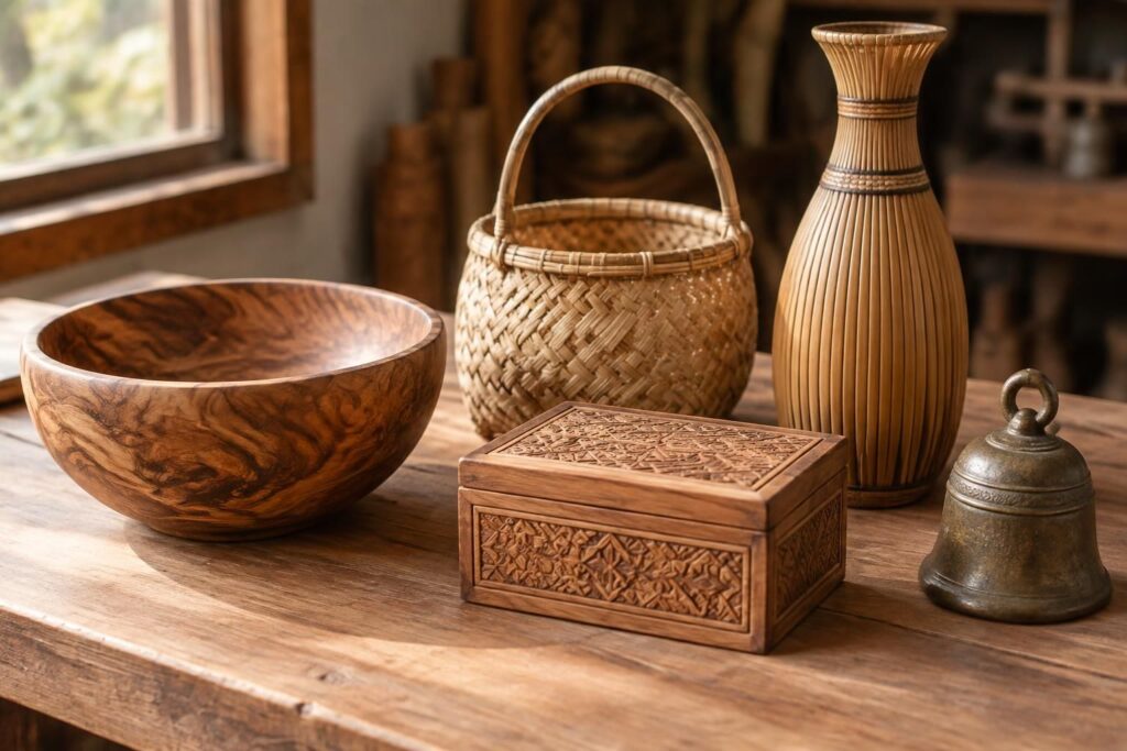 découvrez notre sélection d’objets artisanaux en b, façonnés en bois, bronze et bambou pour une décoration authentique et naturelle.