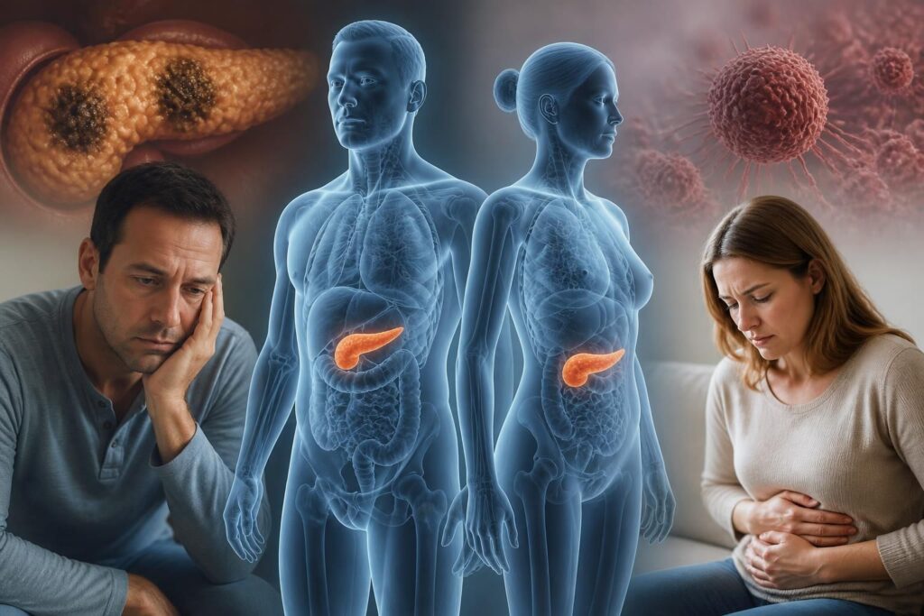 découvrez comment reconnaître les symptômes du cancer du pancréas chez l’homme et la femme pour une détection précoce et un meilleur suivi médical.