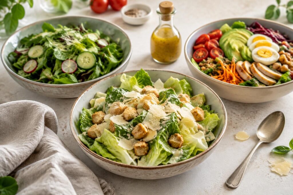 découvrez les calories d’une salade verte, césar ou composée, comparez leurs apports et choisissez celle qui correspond à vos envies et objectifs.