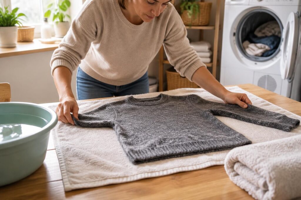 découvrez des astuces simples pour détendre un pull rétréci au lavage ou au sèche-linge et lui redonner sa forme sans abîmer les fibres.