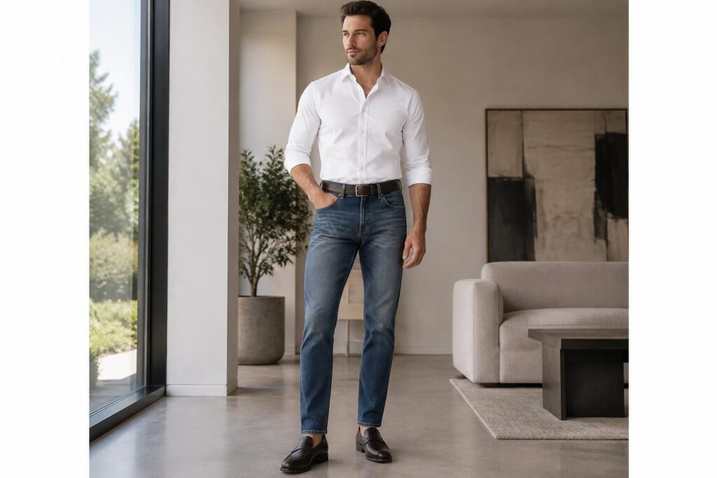 découvrez les jeans taille haute pour homme : coupes slim, styles tendance et conseils pour trouver le modèle idéal et composer un look moderne.